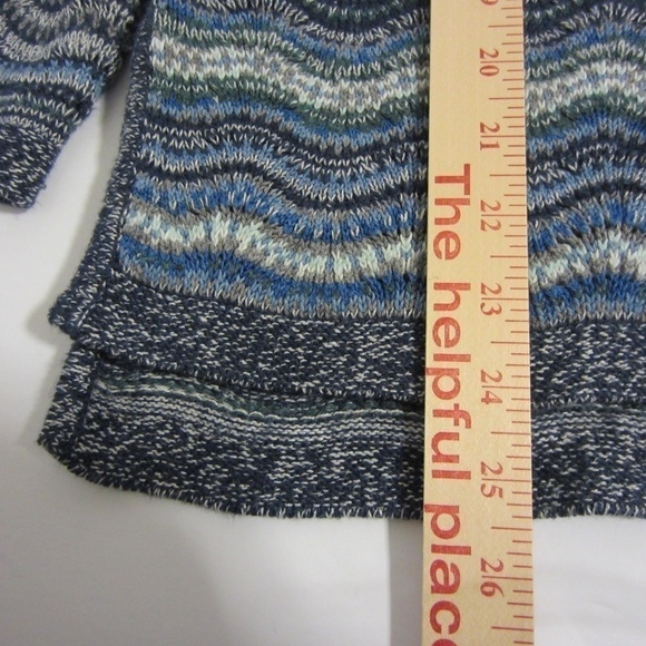 J.Jill sweater women’s M Chevron Knit Crew Neck Side Slit Pullover Tunic - Picture 8 of 13